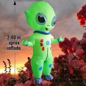 DISFRAZ INFLABLE ALIEN MARS ADULTO 2,40 MT X 1